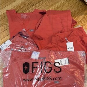 FIGS Bundle of Orange/Red Scrubs all new